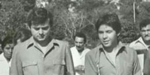 Xavier Rosado,con Carlos Joaquín en 1981 cuando representaba a la juventud política 